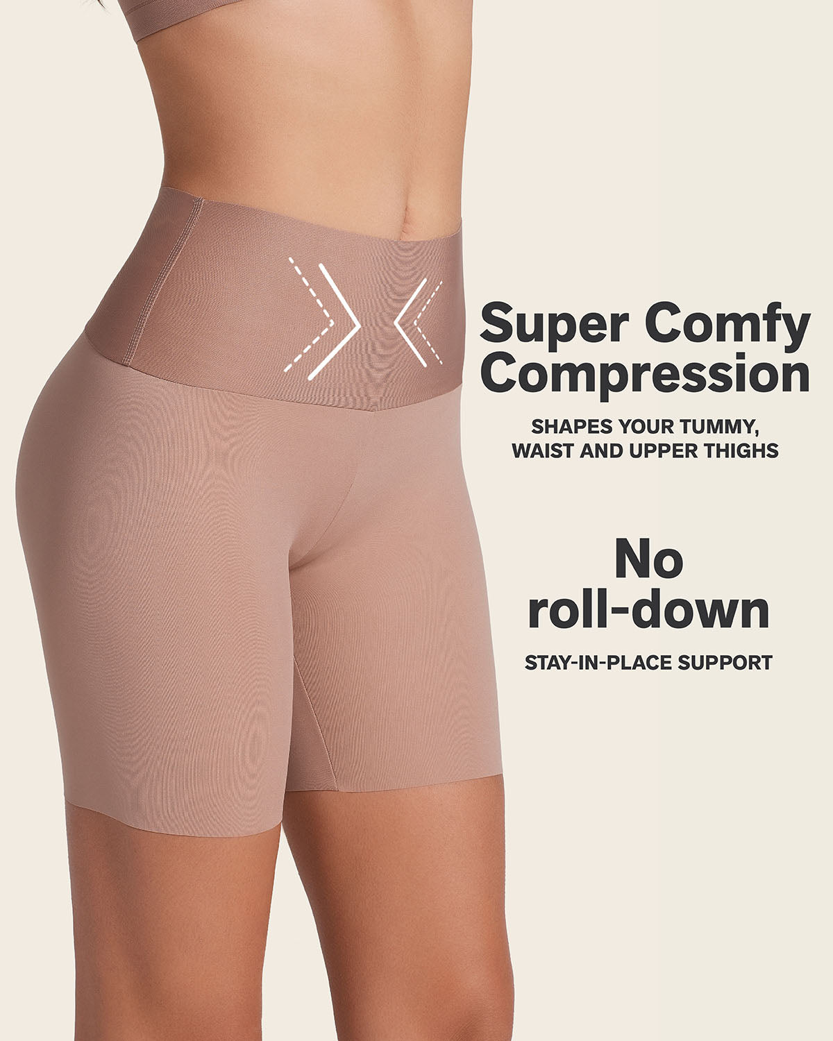 Leonisa Power Stay Stay In Place Seamless Short - Brown