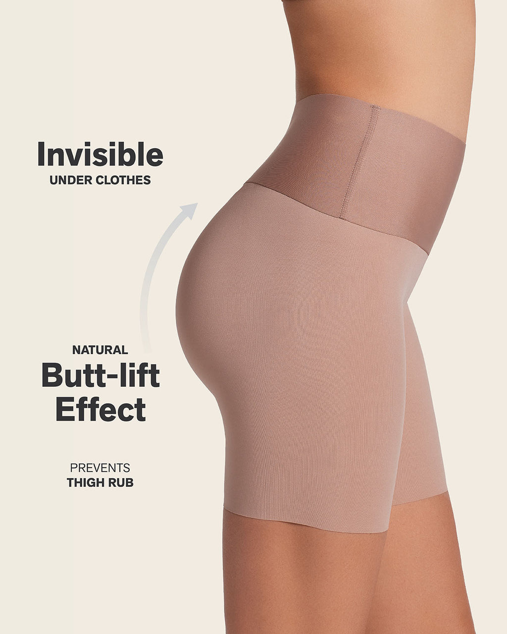 Leonisa Power Stay Stay In Place Seamless Short - Brown