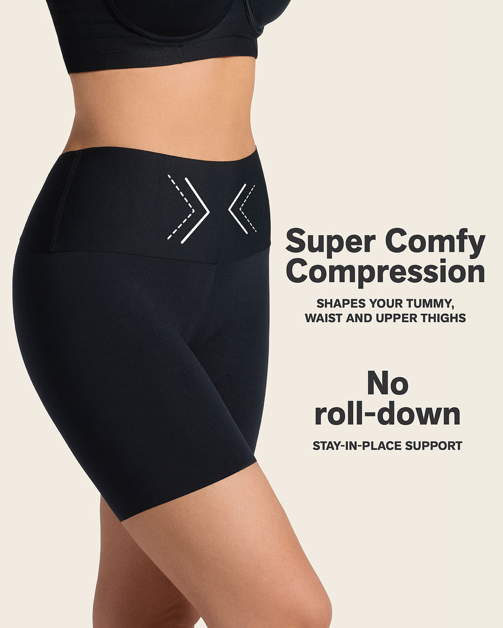 Leonisa Power Stay Stay In Place Seamless Short - Black