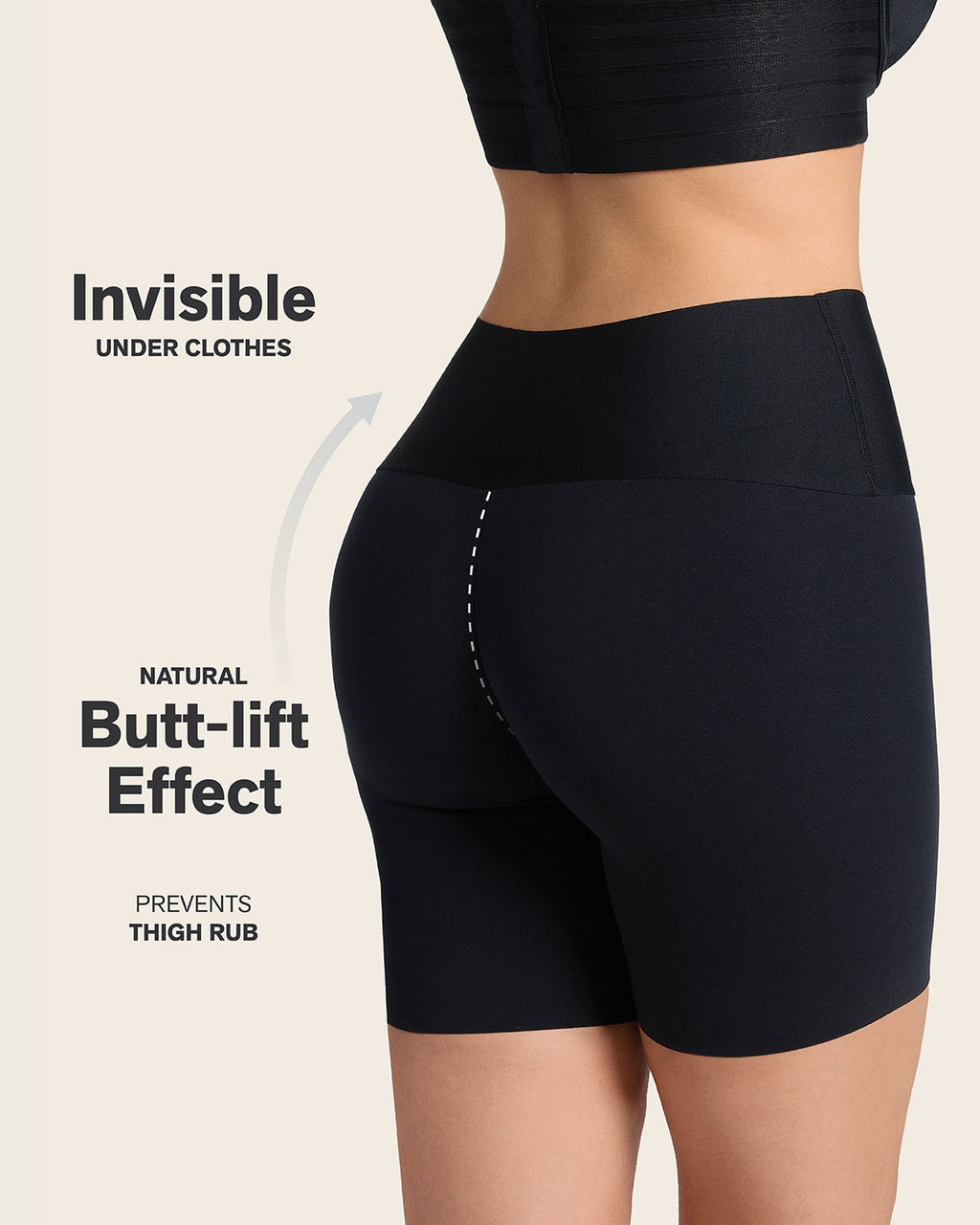 Leonisa Power Stay Stay In Place Seamless Short - Black