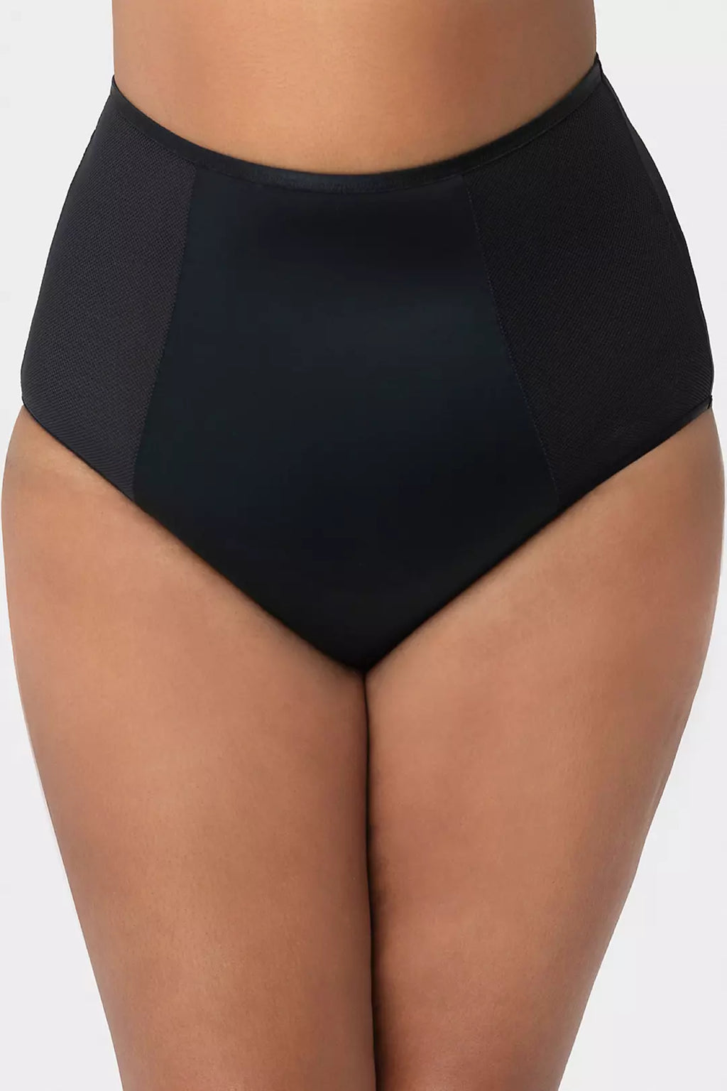 Curvy Couture Diamond Net High Waist Panty