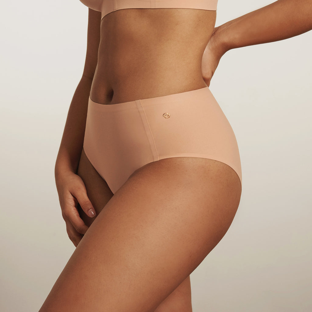 Evelyn & Bobbie High-Waisted Retro Bikini - Himalayan Salt