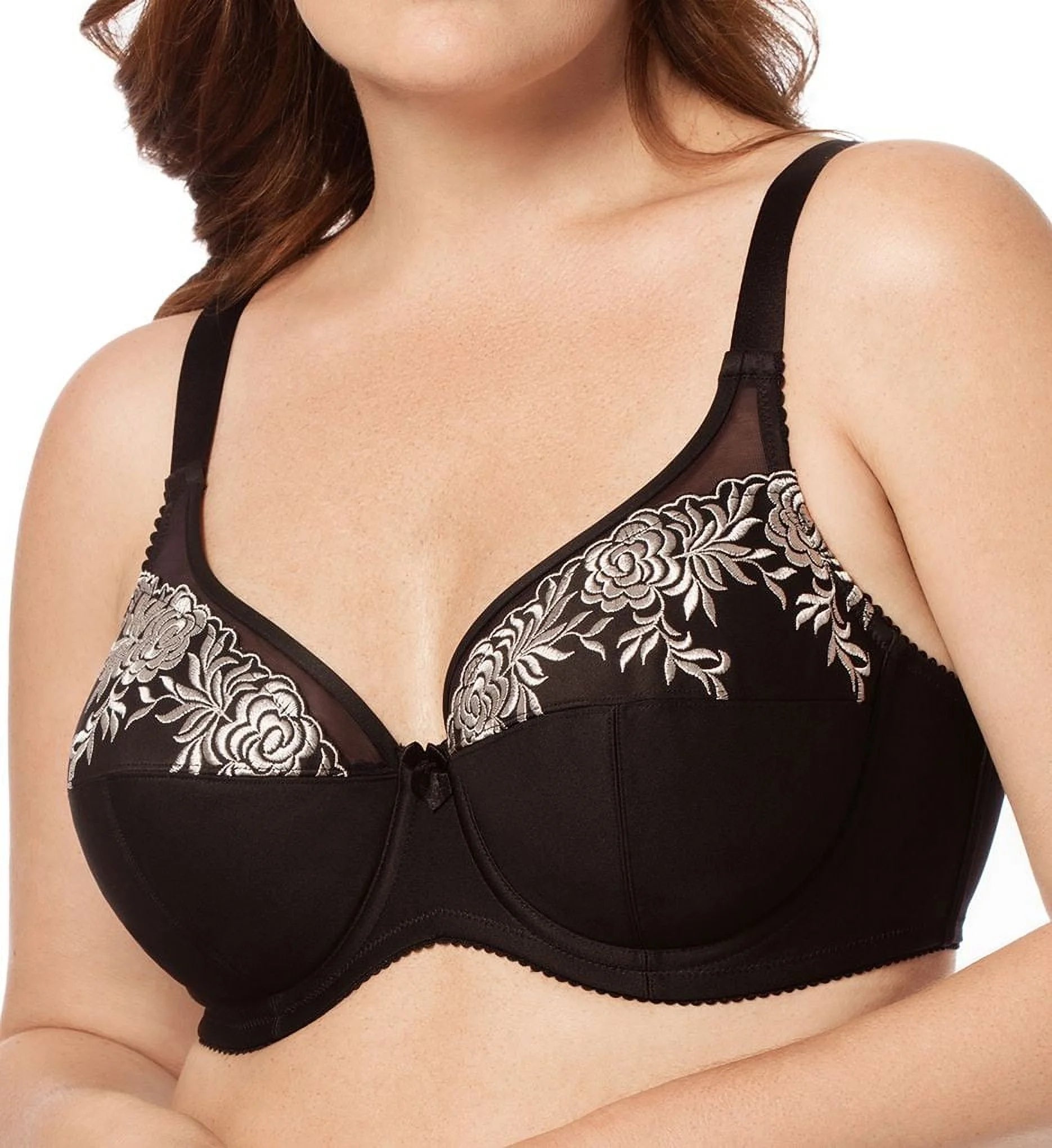 Elila Embroidered Microfiber Underwire Bra